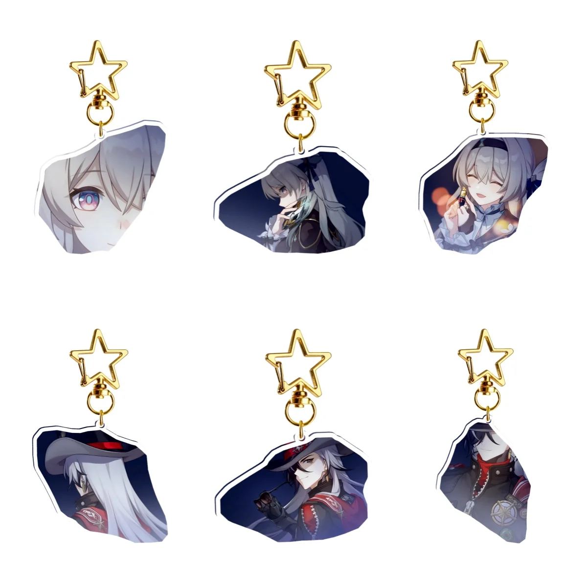 Hot Game Honkai Star Rail Firefly Boothill Black Swan RuanMei Jingliu FuXuan Keychains Pendant Car KeyChain Gift Accessories