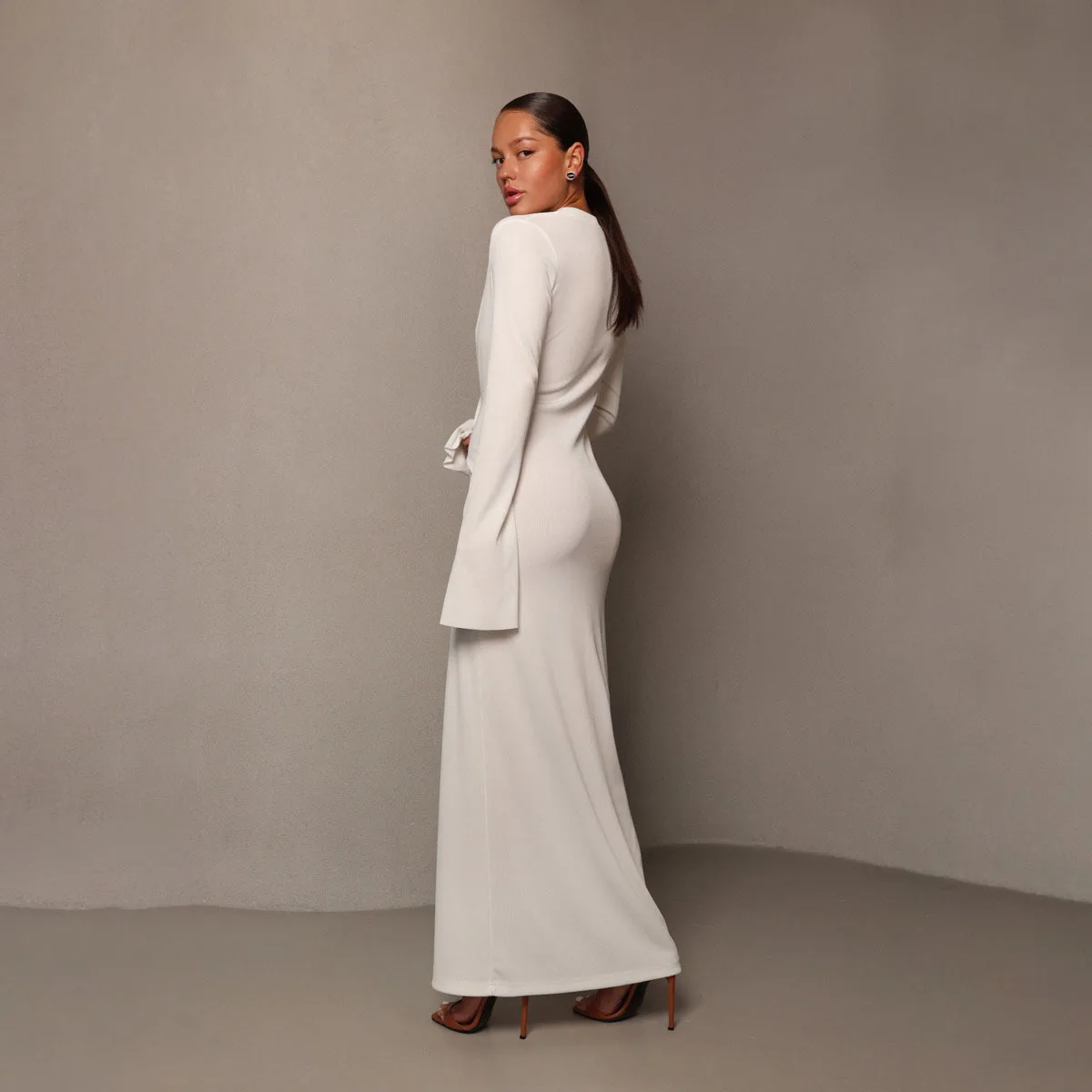 KWTX 2026 Primavera Verano elegante vestido ajustado para fiesta Oficina calle minimalista de un solo pecho ajustado banquete de noche