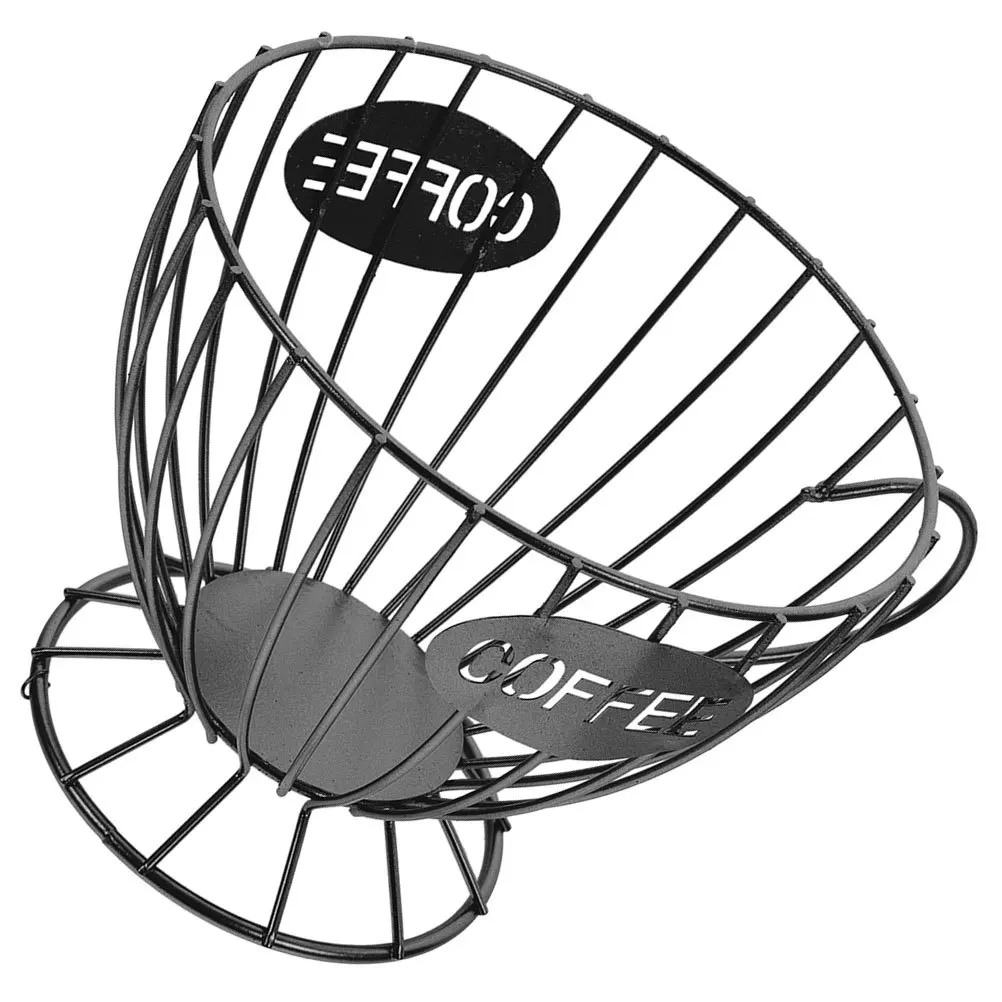 

Coffee Storage Basket Iron Material Large Capacity Holder for Capsules Chocolate Nuts Dried Fruit Kitchen Countertop