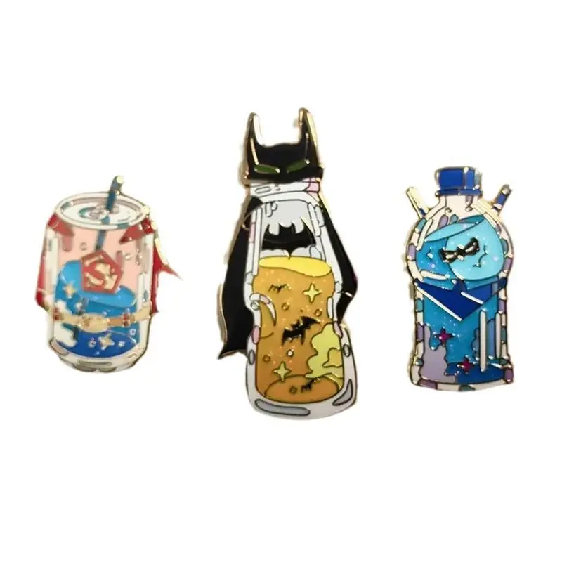 BeastKingdom Batman Superman anime movie peripheral secondary yuan metal badge cartoon creative hundred with brooch holiday gift