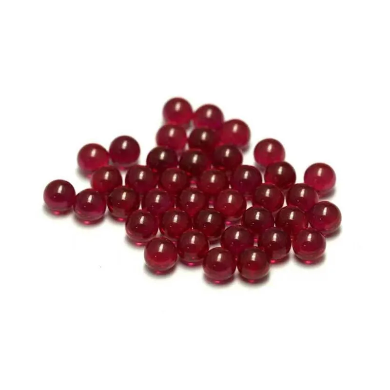 50Pcs/Pack 2mm & 3mm Ruby Balls Made From Synthetic Corundum Gems Stone