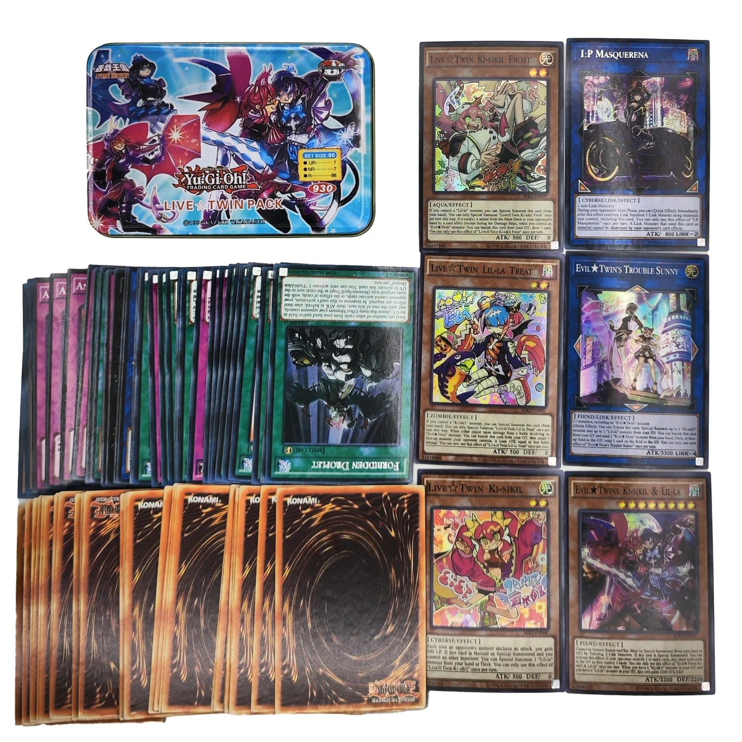 

Yu Gi Oh Cards LIVE TWIN PCAK Card Deck English TCG Holographic Golden White Dragon Duel Game Collection Card with Tin Box