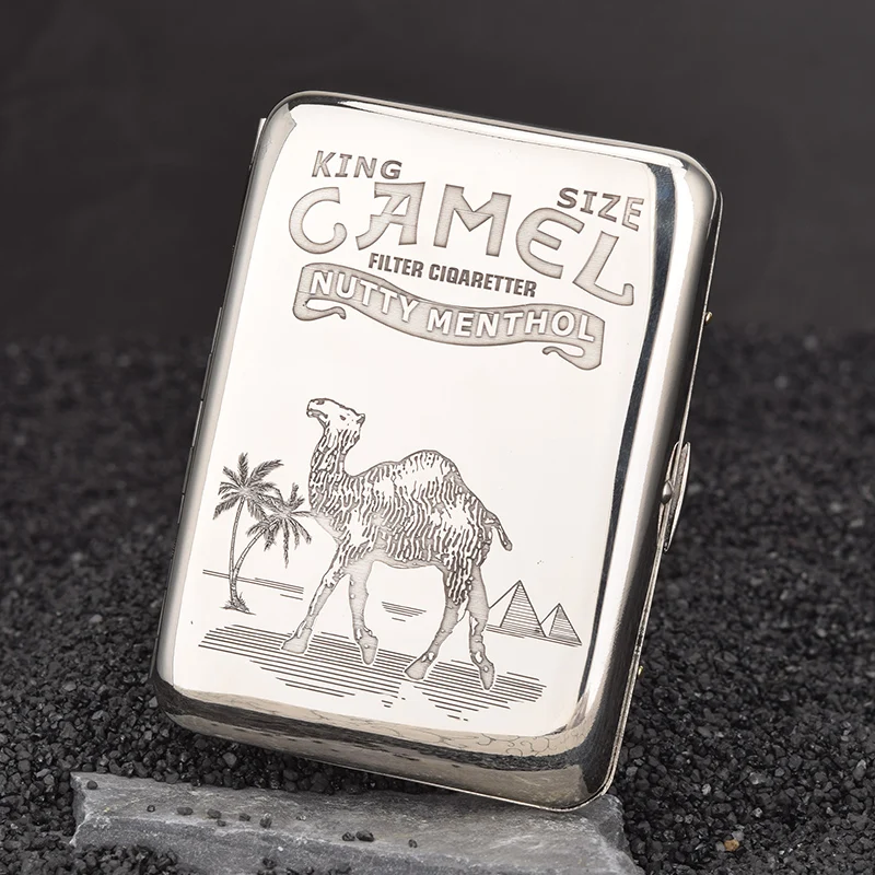 

White Copper Cigarette Box with 16 Compression Resistant and Waterproof Ultra-thin Portable Men's Gifts Smoking Accessories