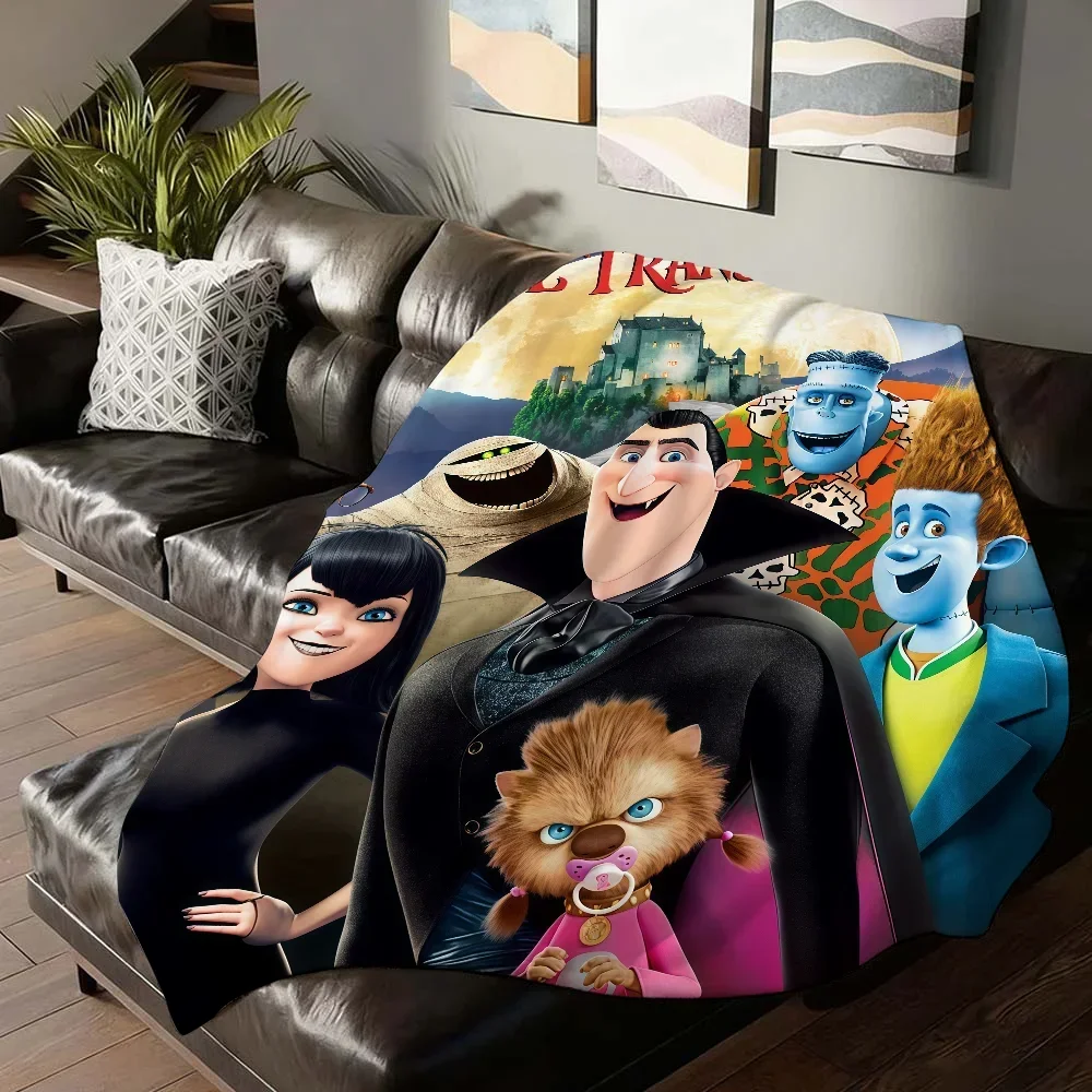 Halloween Cartoons Hotel T-Transylvania Blanket Soft Warm Thick Perfect For Bedroom Living Room Bed Sofa Camping Picnic Office