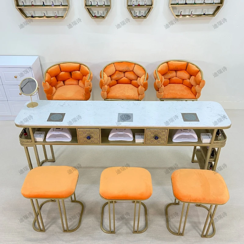 

Single Storage Nail Desk Shelf Cleaner Professional Chair Nail Desk Designer Equipment Stolik Do Paznokci Salon Furniture