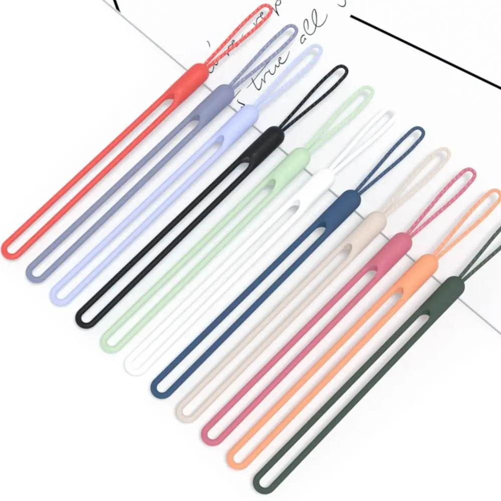 Cordino per telefono corto alla moda Custodia per telefono in silicone morbido Cinghie a catena Corda anti-smarrimento per telefono universale