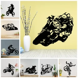1pc Cool Motorcycle Rider Sticker Waterproof Vinyl Wallpaper Home Décor Bedroom Background Wall Art Decal Direct Shipping