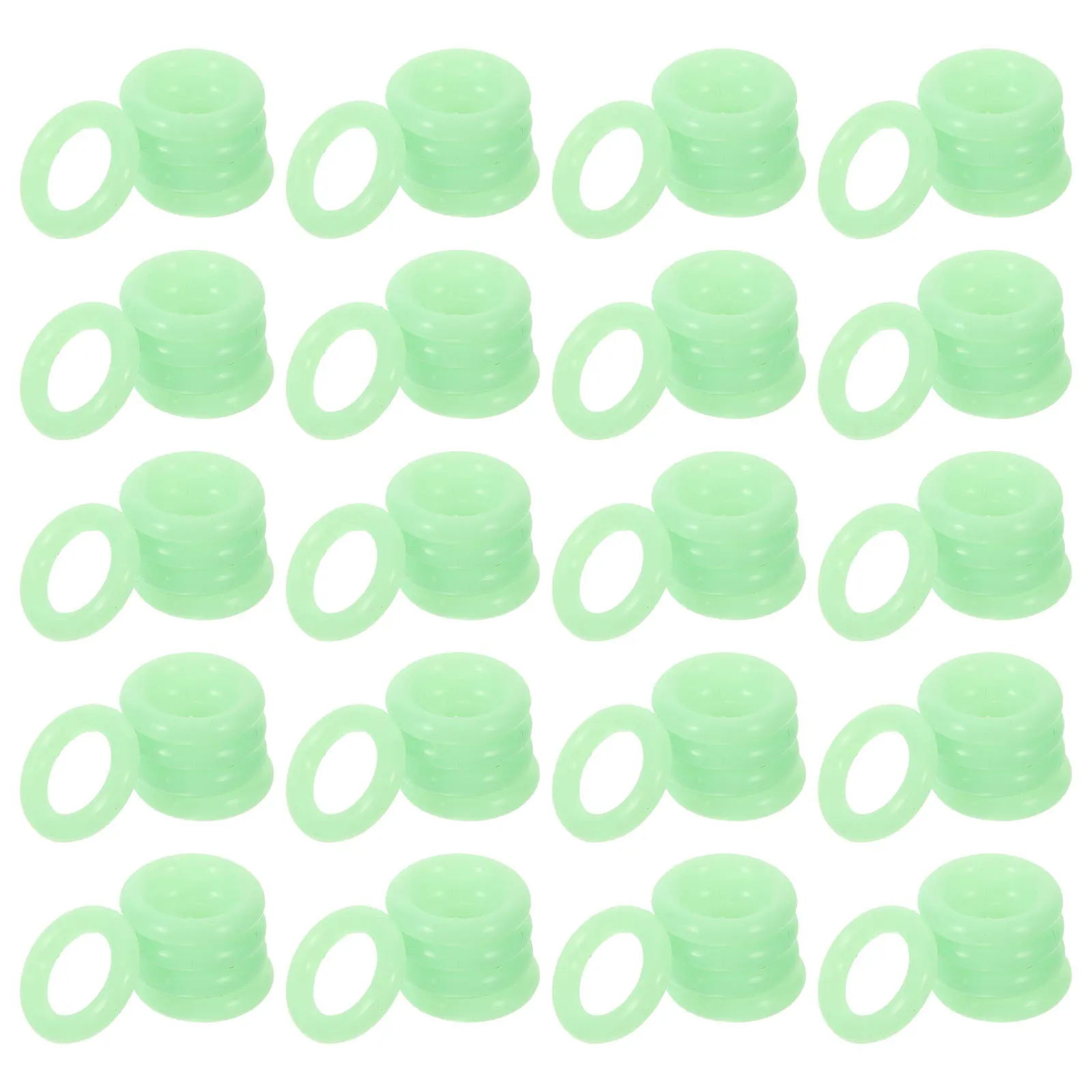 

150pcs Glow The Dark Tent Nail Ring Durable Light Fluorescent Rings Wear Resistant Rings For Camping Accessories