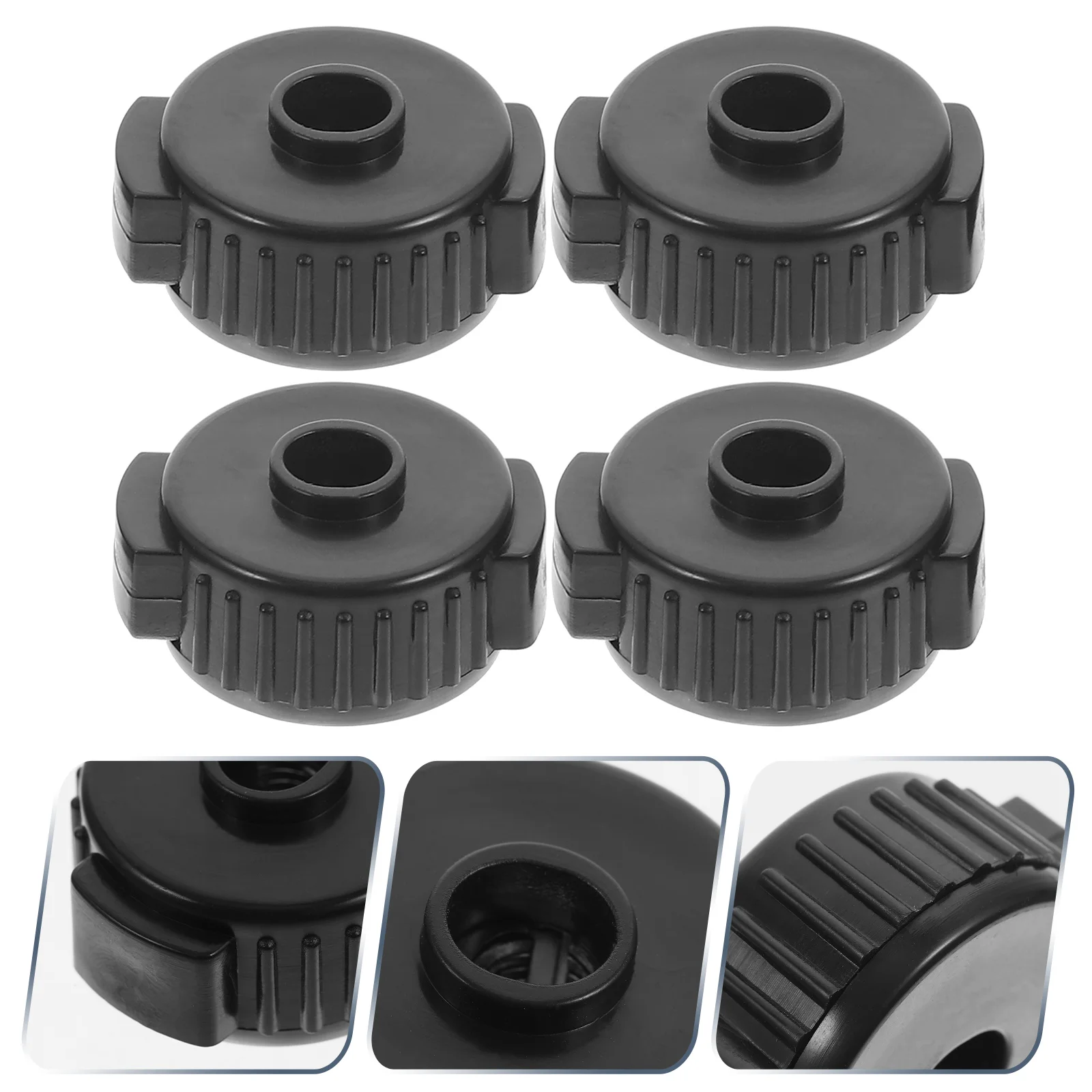 4 Pcs Cymbal Quick Release Cap Drum Universal Fixing Nuts Replacement Parts Component Durable Plastic Installation