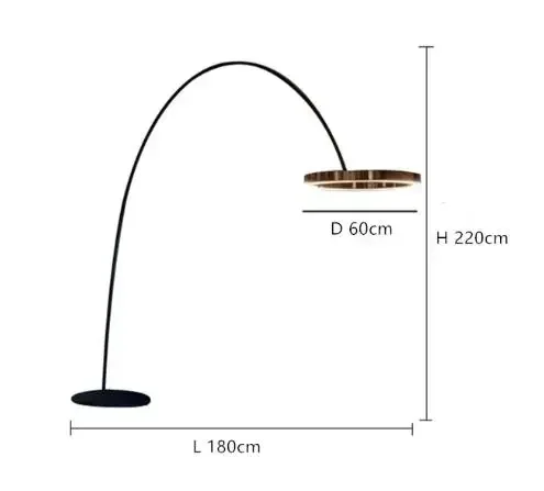 JIANKEXING Ring Angeln Stehlampe Raumdekor Goldene lange Stange moderne einfache LED minimalistische Licht Luxus Designer vertikale Tischlampen 10