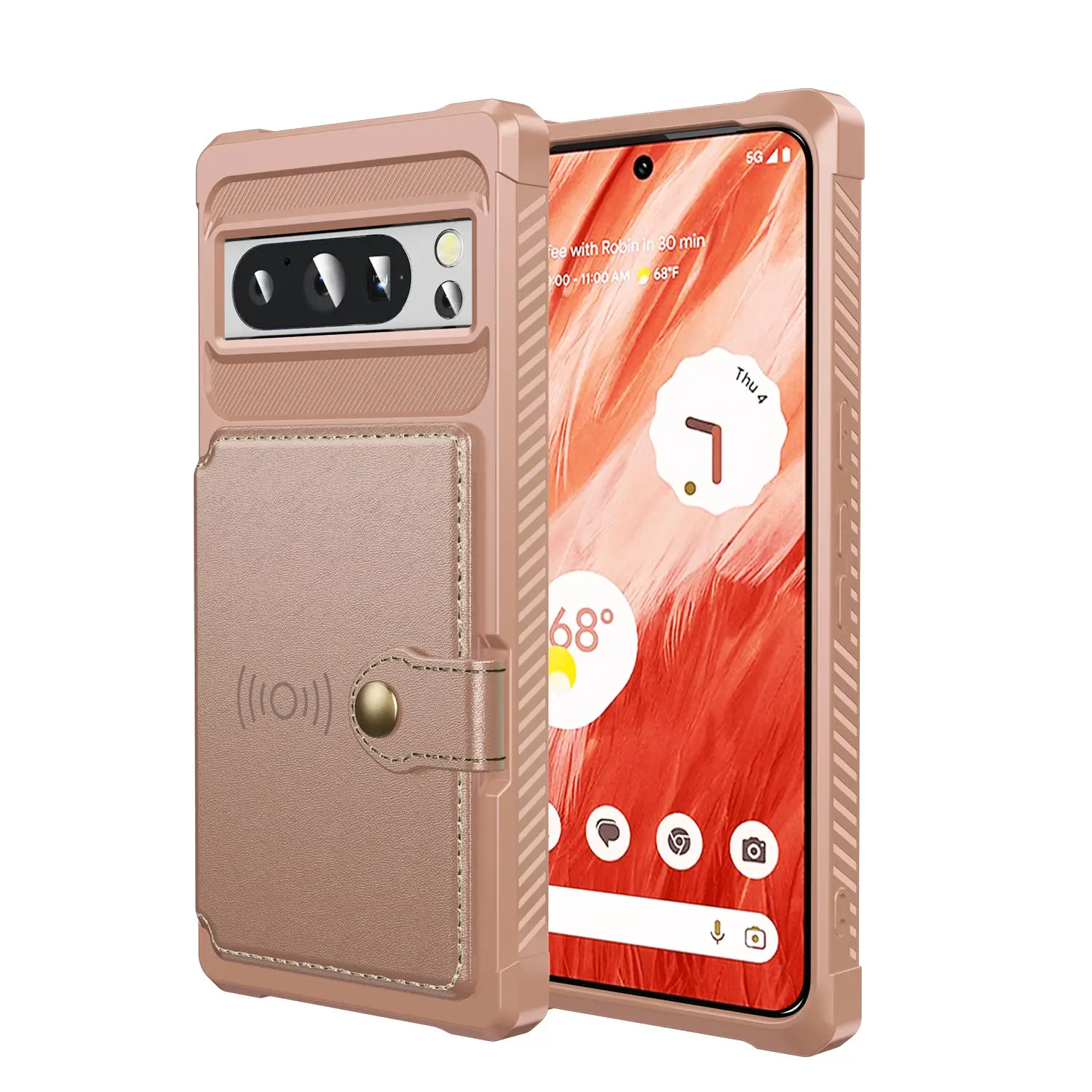 for Google Pixel 7 Pro 7A Pixel 8 Pro Pixel 8 Case with Card Holder, Heavy Duty Shockproof Rugged Leather Flip Wallet Cover