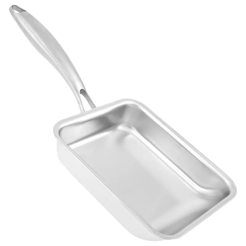 BAAG-Sartén para tortilla japonesa Tamagoyaki de acero inoxidable, sartén antiadherente para huevos, herramientas de cocina