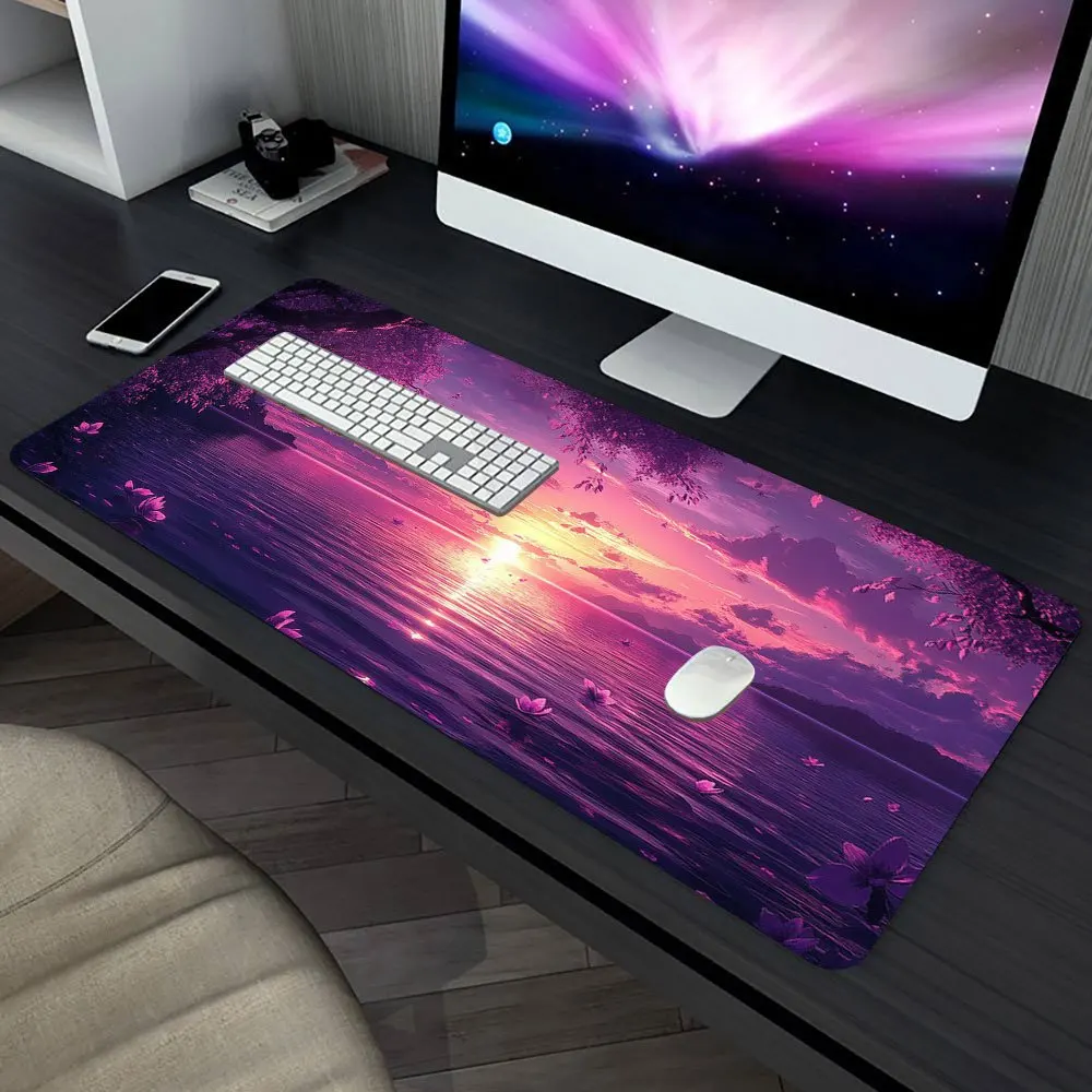 

Коврик для мыши Purple Sunset, коврик для клавиатуры и ноутбука, офисный прямоугольный настольный коврик, офисный коврик для мыши, игровой коврик для мыши, резиновый материал