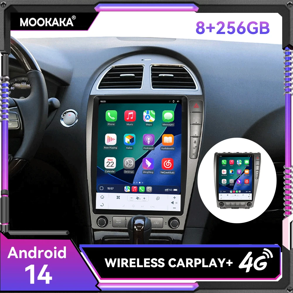 12,1-Zoll-Android-14-Vertikalbildschirm für LEXUS ES ES200 ES250 IS350 2005-2011 Auto-Multimedia-Player GPS-Navigation Stereo-Headunit