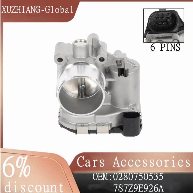 52mm 0280750535 Throttle Body For Ford Transit Connect 2013 2014 2015 2016 1.6L Fiesta Escape Body Acceleration 7S7Z9E926A