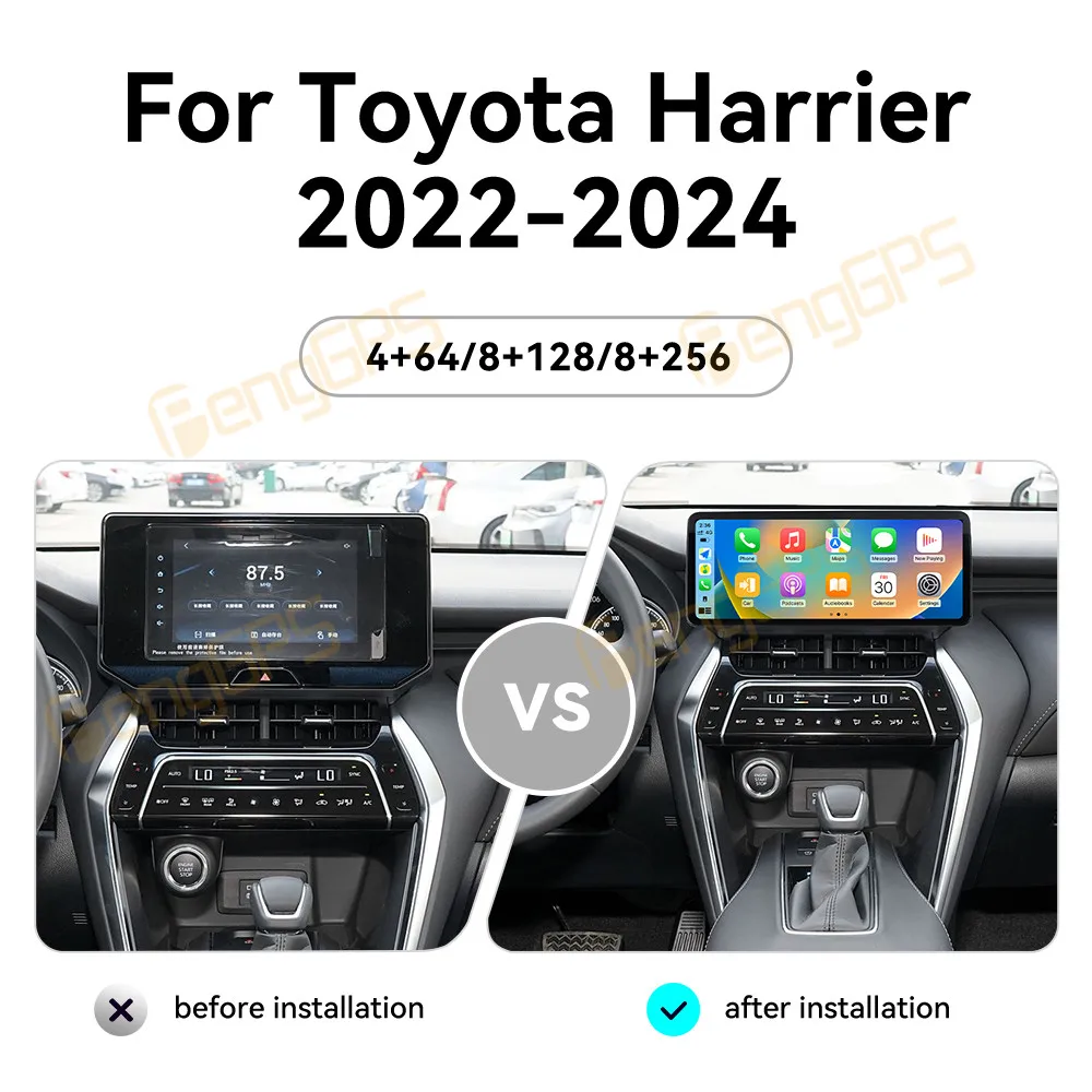 

12.3 Inch Android 13 CarPlay Car Radio For Toyota Harrier 2022-2024 Touch Screen Multimedia Player GPS Navigation DSP Head Unit