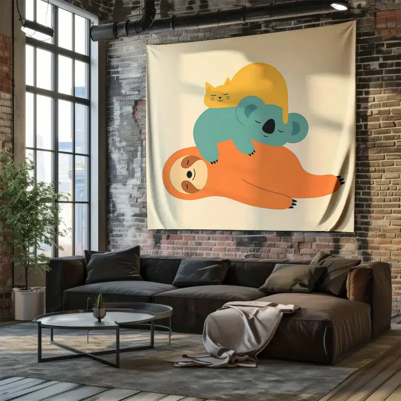 بوهو نسيج الجدار الشنق ديكور الغرفة الجمالية طبيعة المناظر الطبيعية جدار الفن غرفة النوم ديكور غرفة نوم جدار ديكور القبلية نمط الشريط #5