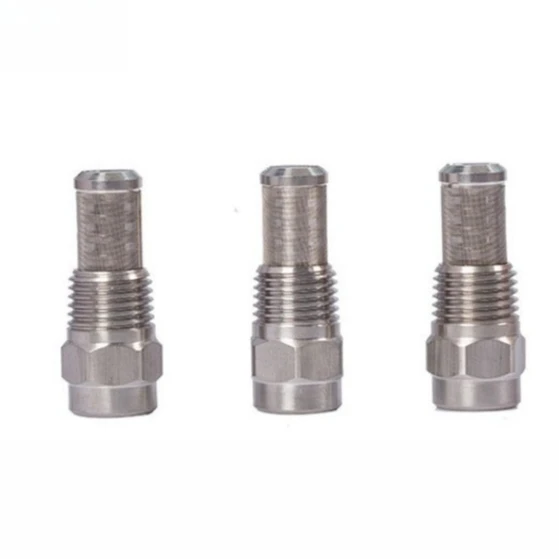 Stainless steel anti-dripping 1/4'' male LNN Low-Pressure Atomizing fine fog mist spray nozzle with filter for cooling system