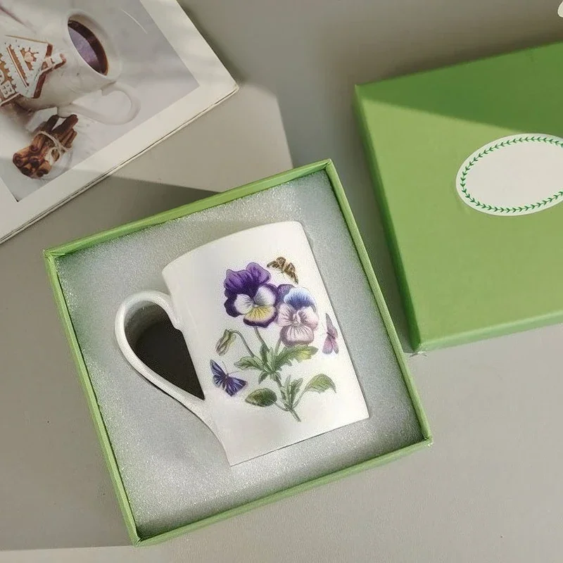 

Bone China Coffee Cup with Saucer and Tea Cup Ideal for Home Daily Use Afternoon Tea and Decoration