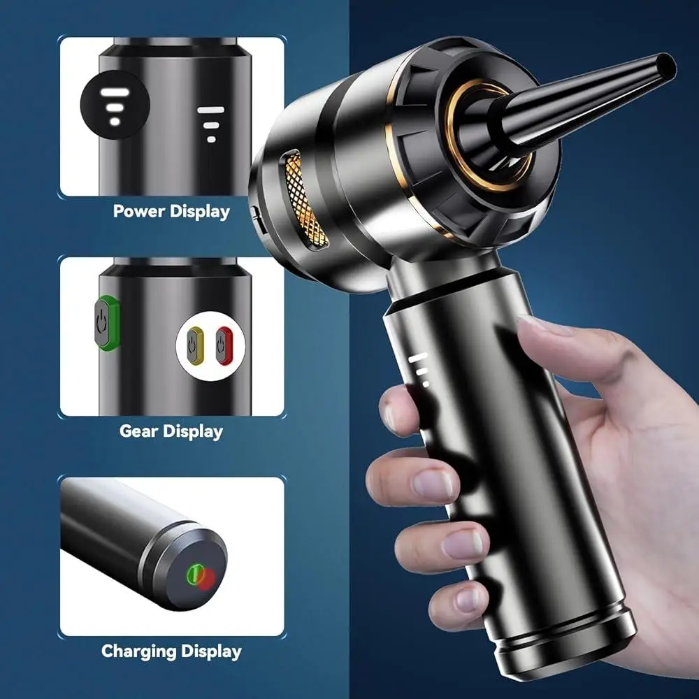 High Power Cordless Portable Car Vacuum 21000Pa 4-in-1 Handheld Mini Vacuum Rechargeable Wireless Cleaner Home Office