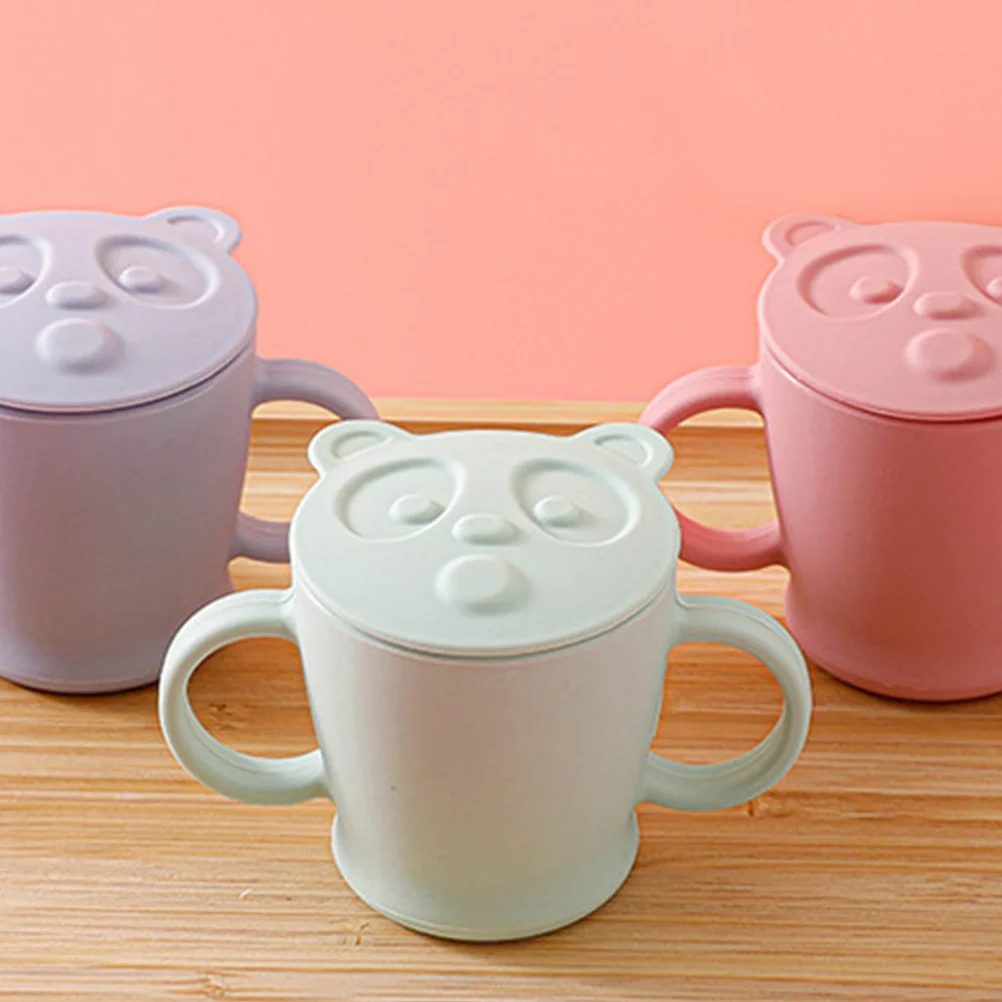 

Silicone Learning Cup For Infants Toddlers Anti-Fall Food Grade Material Smooth Edge With Handles Ergonomic Design Humane Lid