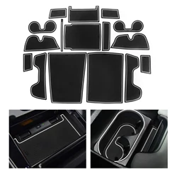Anti-Slip Gate Slot Cup Mat for Toyota Bz4x 2021 2022 2023 for Subaru Solterra Interior Accessories Non-Slip Door Groove Pad