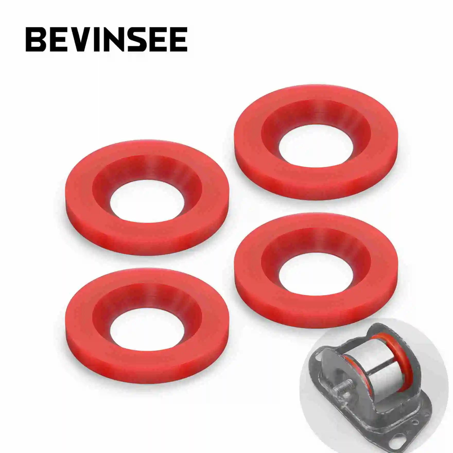 

BEVINSEE Rear Trailing Arm Bushing Limit Spacers Poly For BMW E46 1999-2005 E36 1992-1999 Z4 E85 E86 2003-2008