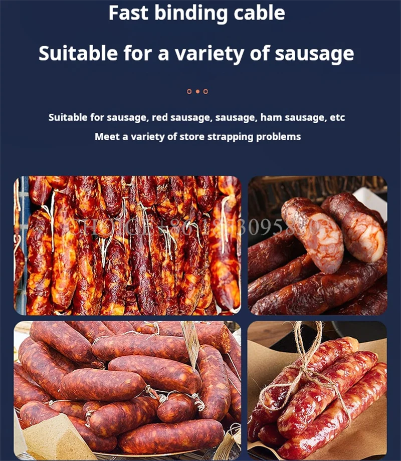 Food Grade Stainless Steel Manual/Electric Sausage Tie Machine Automatic Sausage Tie Wire Quantitative Knotting Twisting Machine