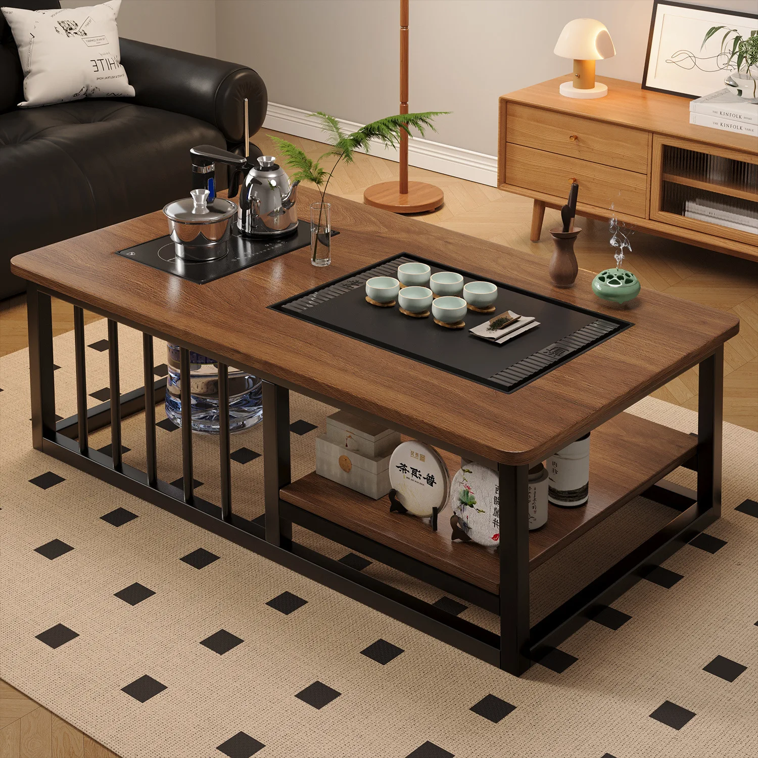 طاولة القهوة، غرفة المعيشة، المنزل، صنع الشاي، شقة صغيرة، أوتوماتيكية بالكامل، متكاملة، طاولة شاي، غلاية، تجارية #2