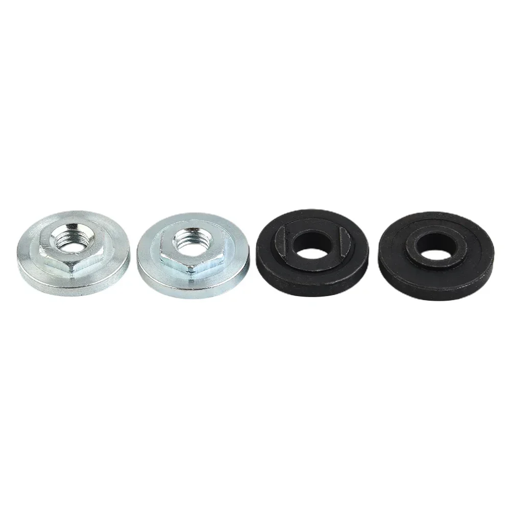 Tools Pressure Plate 4pcs Anti-rust Anti-wear Black+Silver For Type 100 Angle Grinder Hexagon Nut Modified Splint