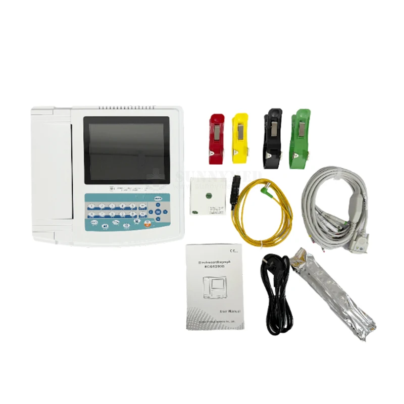Analyseur d'électrocardiogramme ECG SY-H008C, Signal à 12 fils, forme d'onde simultanée, Interprétation de synchronisation ECG pour équipement médical