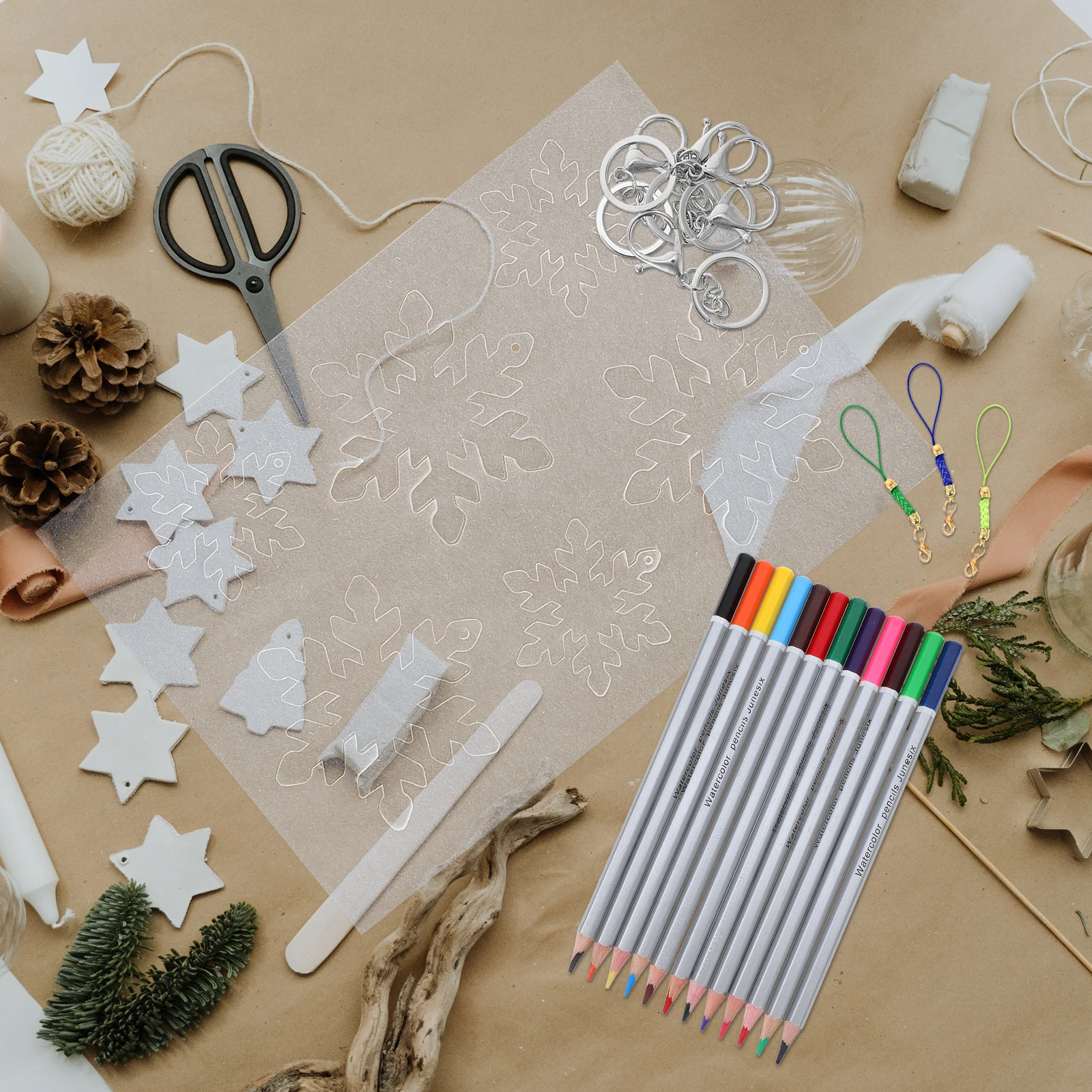 

Christmas Craft DIY Material Supplies Kids Art Class Shrink Film Paper Sheet Creative Projects Heat Shrink Sheet