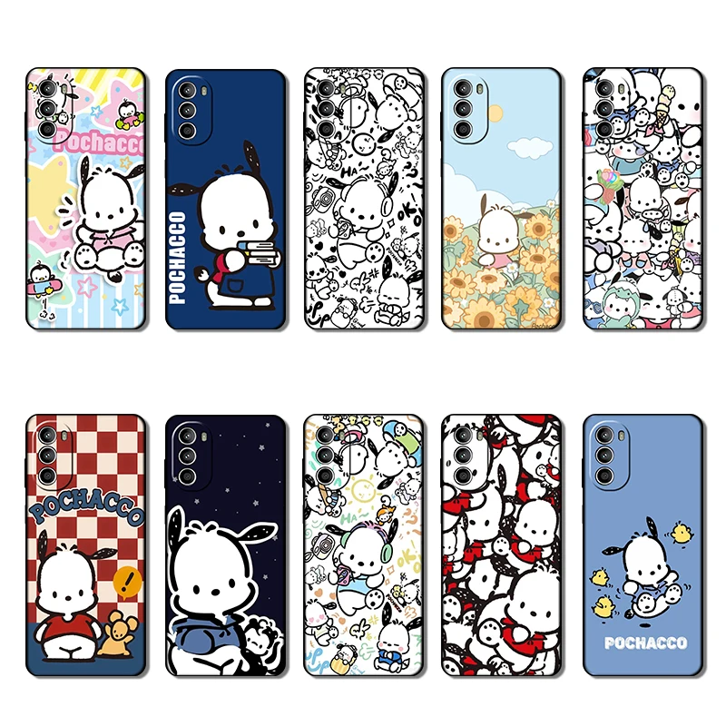 Moto G10 G20 G30 G22 G23 G50 G52 G53 G73 G82 Pochacco  Creative Design Soft Black Phone Case