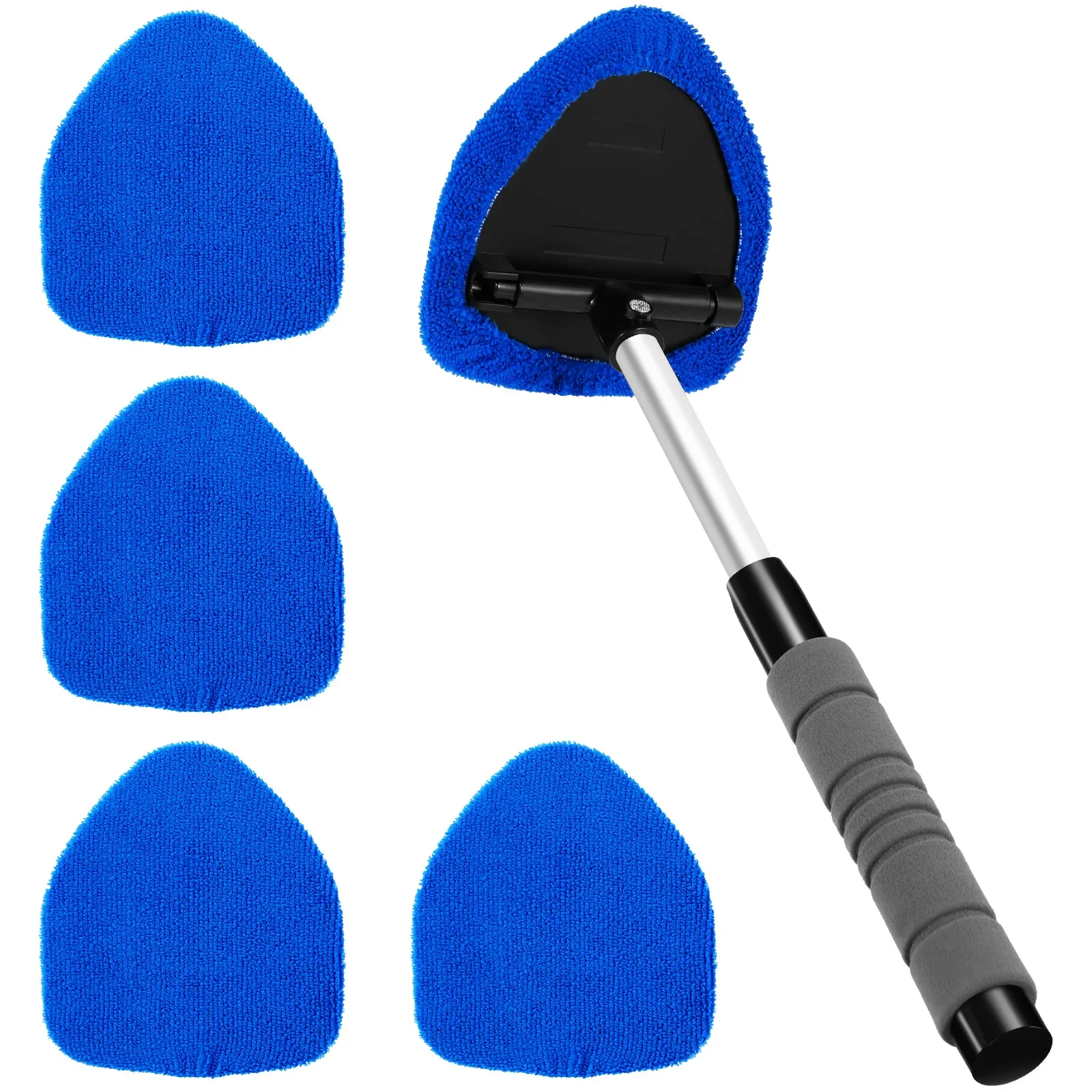 Car Windshield Cleaner 18.5 Inch Adjustable Handle 180 Degree Rotating Head Strong Absorbent Window Washer for Vehicles Mirrors