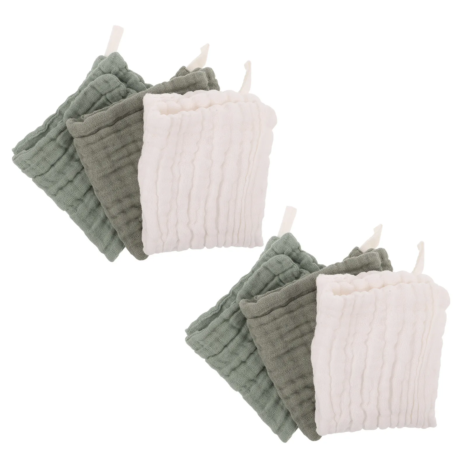 

6Pcs Baby Burping Cloths - Hypoallergenic Cotton Muslin Rags - 30x30cm Large Absorbent Newborn Burp Cloths for Feeding and