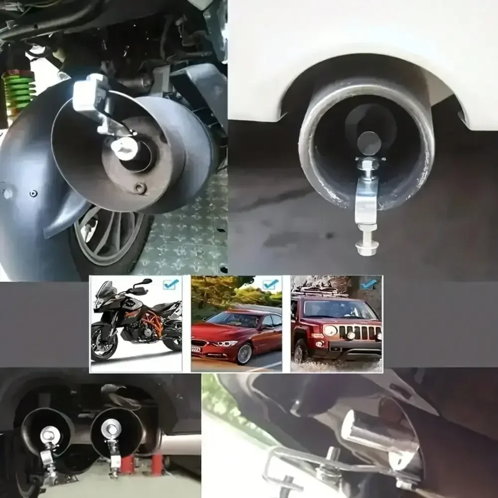 صافرة صوت توربو سوداء مقاس XL - محاكي صوت عادم السيارة، جهاز تجديد كاتم صوت توربو عالمي للسيارات #6