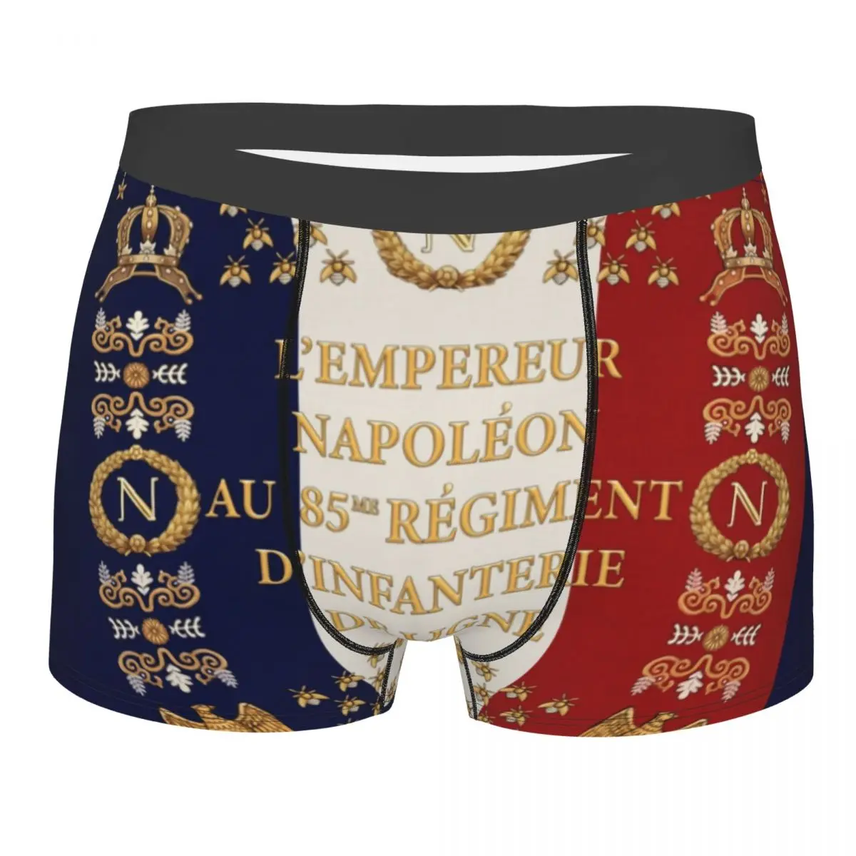 Custom Napoleonic French 85th Regimental Flag REMASTERED Underwear Men Printed Boxer Briefs Shorts Panties Soft Underpants