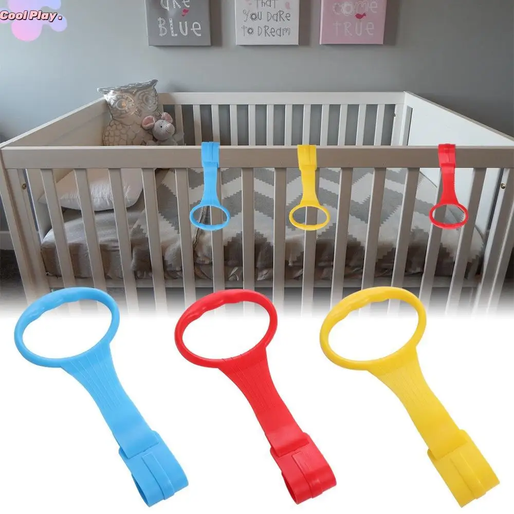 

Teaching Plastic Pull Ring for Playpen Bed Accessories Solid Color Baby Crib Hooks Hand Pull Ring Baby