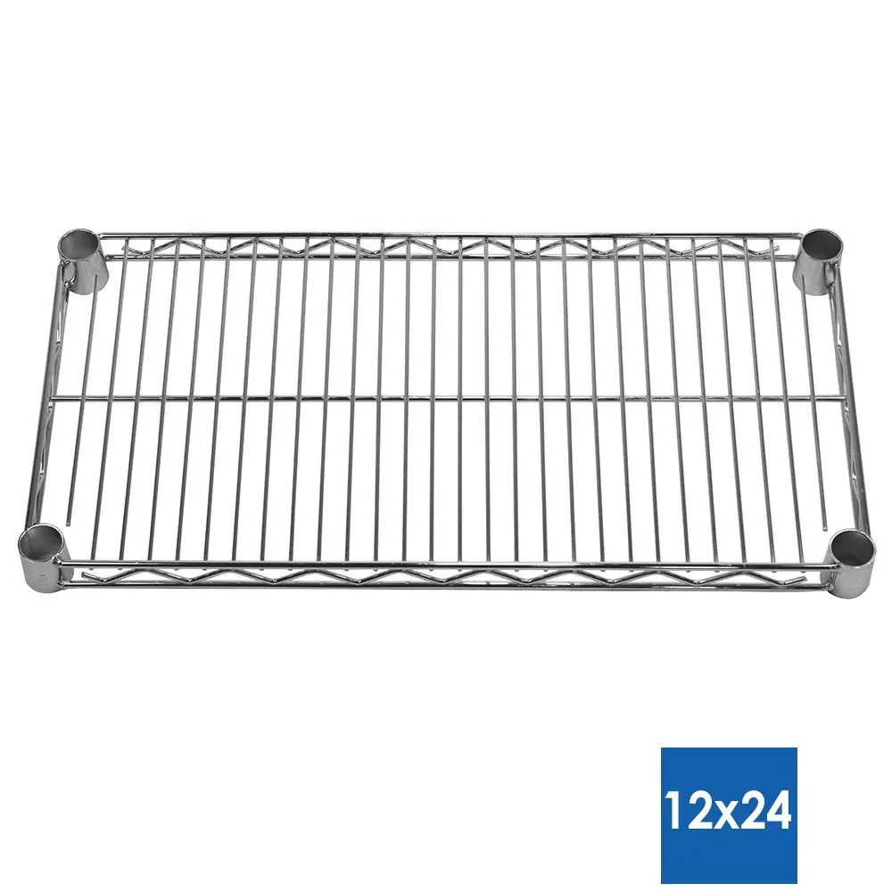 Chrome Wire Shelving 6-Tier Storage Rack 12x24x72 Inch Heavy Duty Organizer, Customized