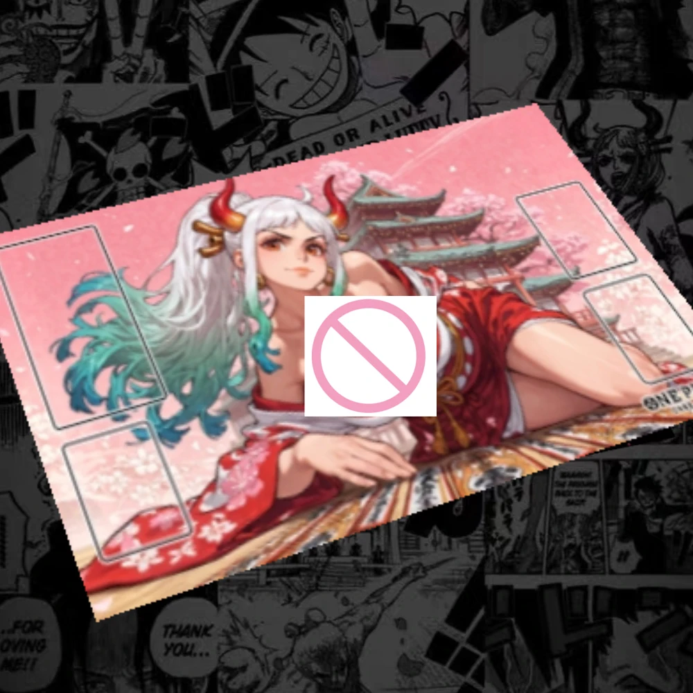 

600X350X2Mm Diy One Piece Yamato Card Battle Mat Opcg Yamato Single Player Board Game Card Duel Plate Battle Mat Gift Toy
