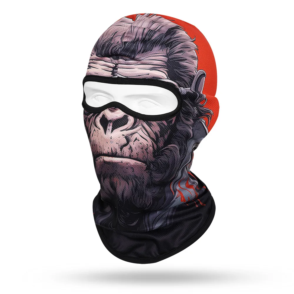 New 3D Animal Printed Balaclava for Men and Women, Dry Quick Full Face Cap Mask, Biker Cycling Face Shield, Motorcycle Headgear,