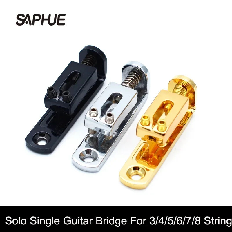 Solo Single Guitar Bridge w/ Wrench Screw for 3/4/5/6/7/8 String Guitar Cigar Box Banjo Parts