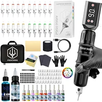 Kit de tatuaje POSEIDON V6, Kit de pluma de tatuaje para maquillaje permanente, Kit de máquina de tatuaje PS089, fuente de alimentación de tatuaje negra, Kit de tatuaje