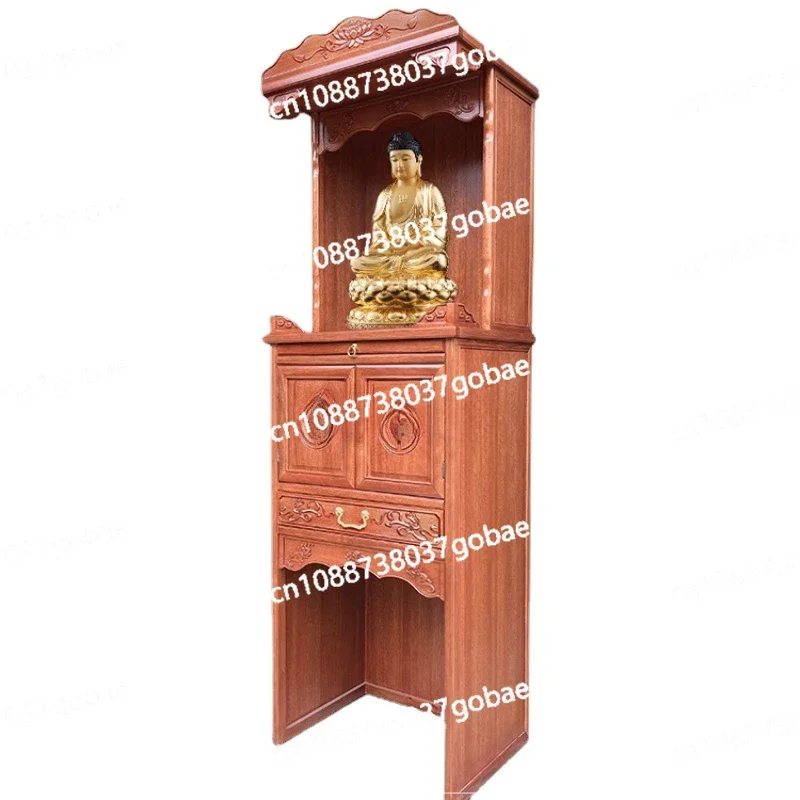 New Chinese Buddha Niche Rosewood Altar Avalokitesvara Buddha Cabinet God of Wealth Altar