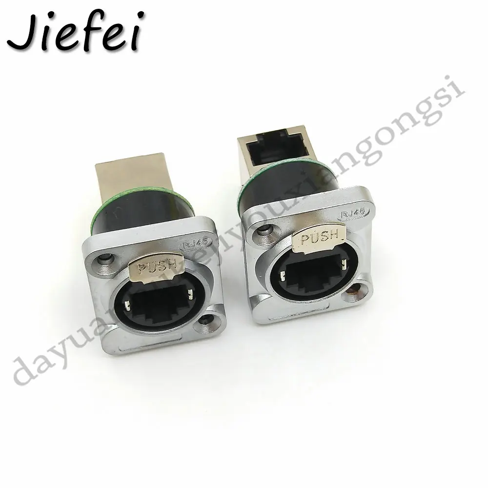 100Pc RJ45 Shield Network Connector 8p8c Female Panel Mount Sockets RJ45 Ethernet Normal&Right Angle styles for options