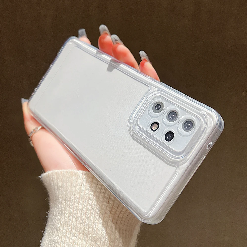 Luxury Soft Transparent Phone Case For Samsung Galaxy S26 Ultra Plus S25 S24 S23 S22 Plus S21 S20 FE S25 Ultra Shockproof Cover