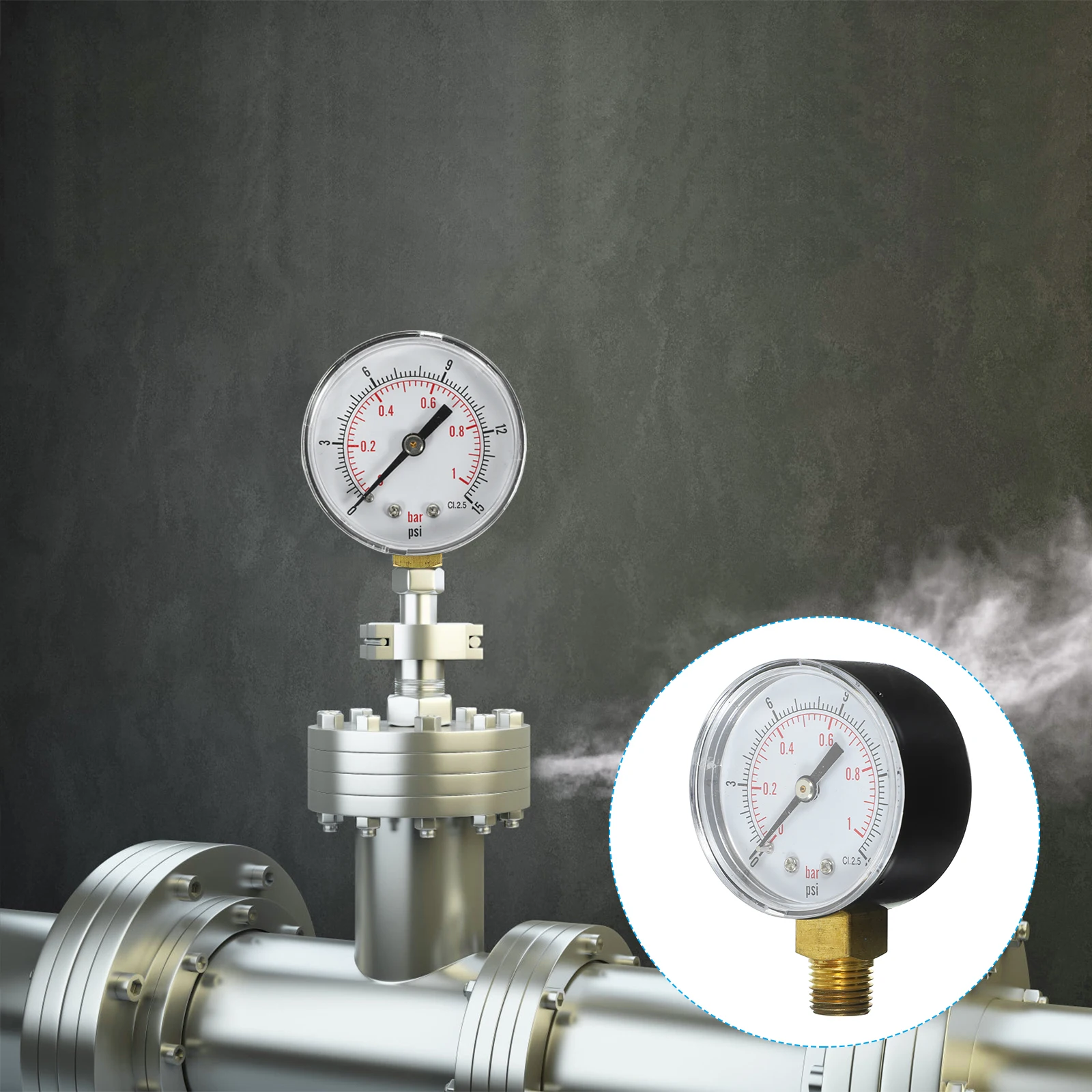 

Pressure Gauge Tire for Cars High Inflatable Boat Compressed NPT Barometer