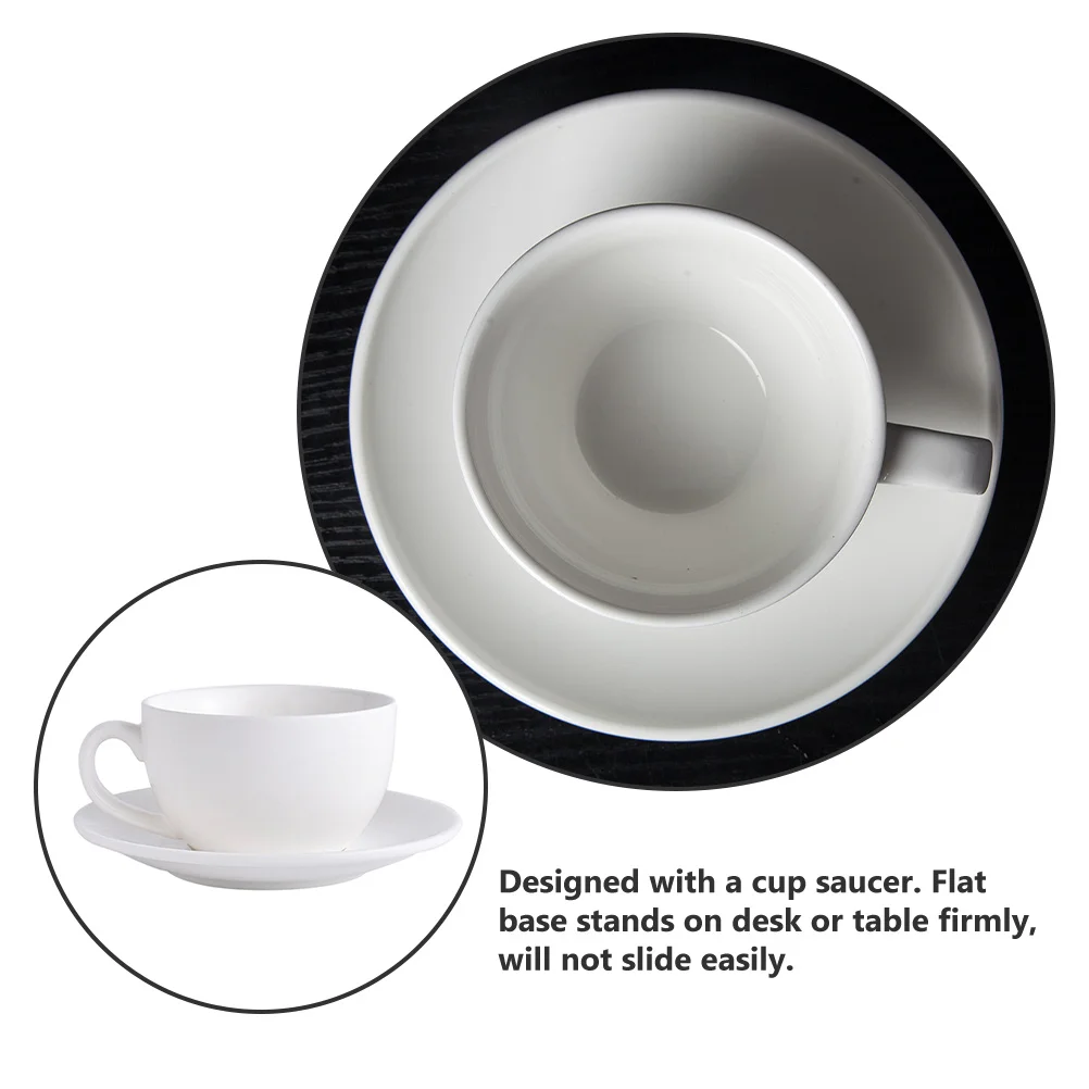 

1Set Simple Style Coffee Tea Cup Set Ceramic Beverage Mug with Saucer for Home Bakery Hotel Restaurant Daily Use