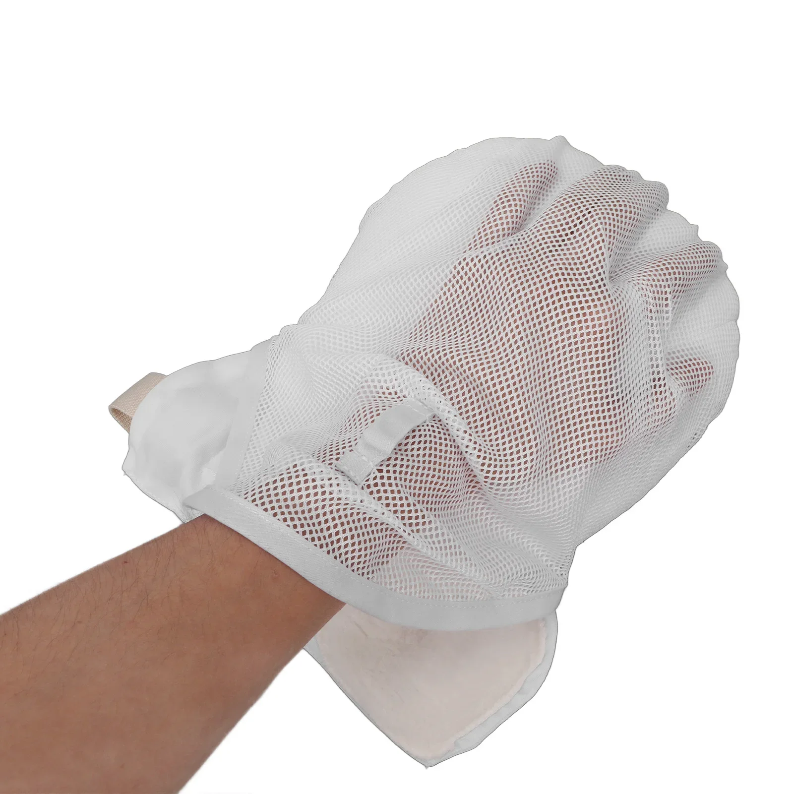 Medical Double Security Mitts Fingers Separated Soft Breathable Hand Restraint Glove for Patients Olderly Finger Control Glove