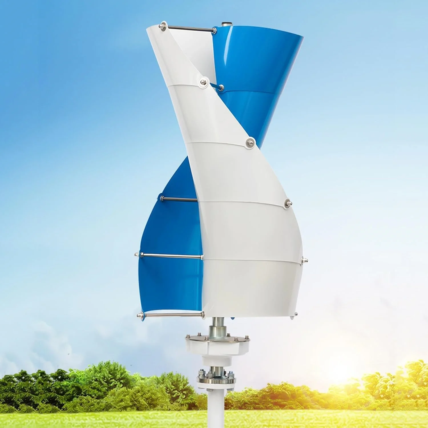 

Perfect Quality Wind Generator 2000w 3000w 24v 48V Vertical Axis Wind Turbine With 1000w Solar Hybrid Controller For Home Use